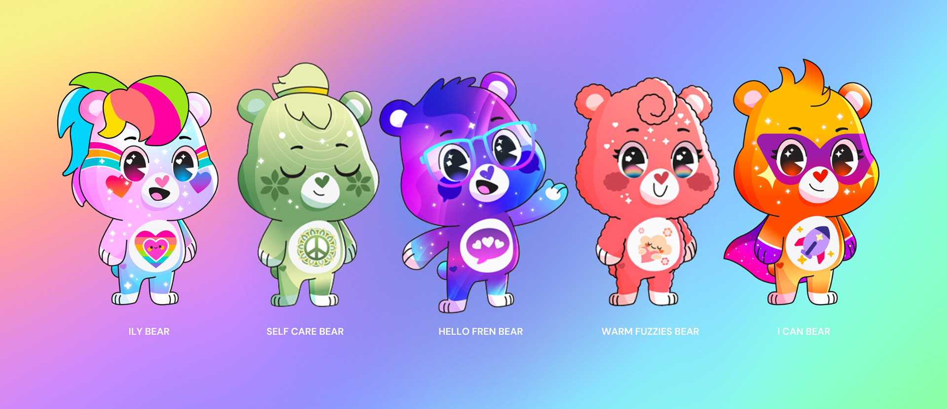 Five new Care Bear character designs